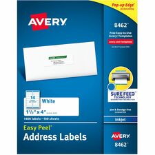 Avery® Easy Peel White Inkjet Mailing Labels
