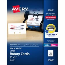 Avery® Uncoated 2-side Printing Rotary Cards