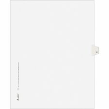 Avery® Individual Legal Exhibit Dividers - Avery Style - Unpunched