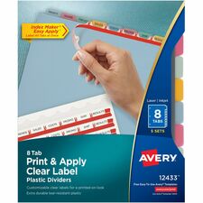 Avery® Print & Apply Translucent Dividers