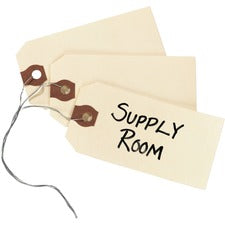 Avery® Shipping Tags with Wire, 11.5 pt. Stock, 3-3/4" x 1-7/8" , 1,000 Manila Hang Tags