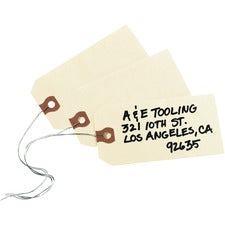 Avery® Shipping Tags with Wire, 11.5 pt. Stock, 4-1/4" x 2-1/8" , 1,000 Manila Hang Tags