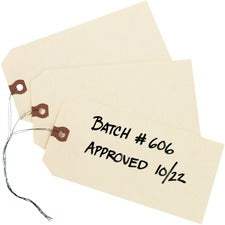 Avery® Shipping Tags with Wire, 11.5 pt. Stock, 6-1/4" x 3-1/8" , 1,000 Manila Hang Tags