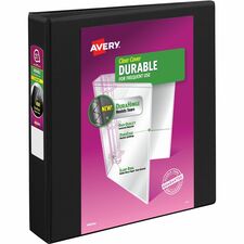 Avery® Durable View Binder 1½" , Slant D Rings, Black