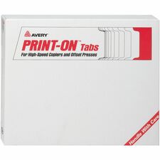 Avery® Print-On Tabs for High-Speed Copiers and Offset Presses, 5 Tabs