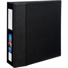 Avery® Heavy Duty Binder 4" , One Touch Locking D Rings, Black