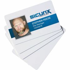 SICURIX CR 80 Blank ID Cards 30 mil 100 Pack White