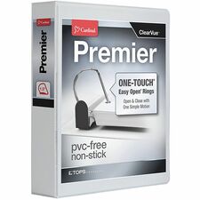 Cardinal® Premier ONE-TOUCH® Easy Open® Locking Slant-D® Rings Binder