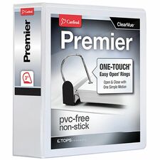 Cardinal® Premier ONE-TOUCH® Easy Open® Locking Slant-D® Rings Binder