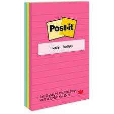 Post-it® Lined Notes - Poptimistic Color Collection