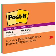 Post-it® Super Sticky Notes - Energy Boost Color Collection
