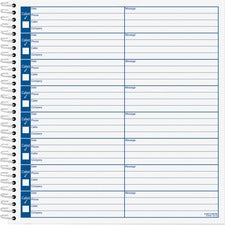TOPS Spiral Bound Voice Message Log Book