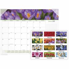 At-A-Glance Panoramic Floral Desk Pad