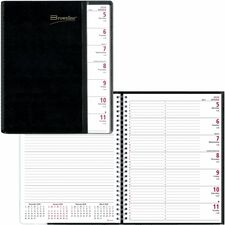Brownline Pre-Vu Weekly Planner, Transparent Section, English, Black (CB925.BLK)