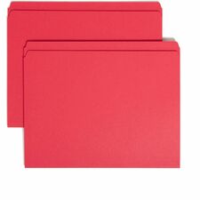 Smead Colored Straight Tab Cut Letter Recycled Top Tab File Folder