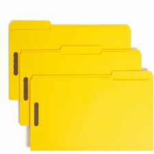 Smead Colored 1/3 Tab Cut Legal Recycled Fastener Folder