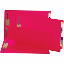 Smead Colored Straight Tab Cut Legal Recycled Fastener Folder