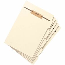 Smead 1/5 Tab Cut Letter Folder Divider with Fastener