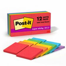 Post-it® Super Sticky Notes - Playful Primaries Color Collection