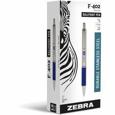 Zebra STEEL 4 Series F-402 Retractable Ballpoint Pen