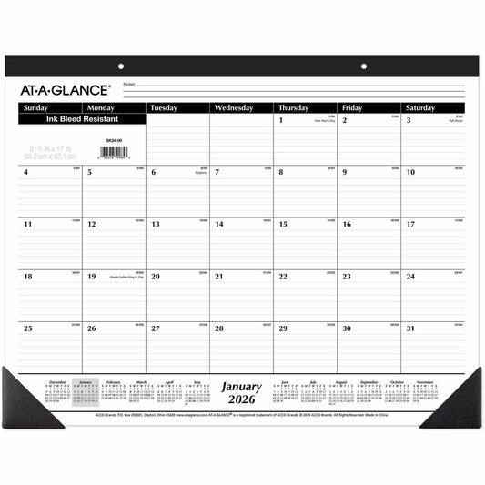 At-A-Glance Monthly Desk Pad Calendar