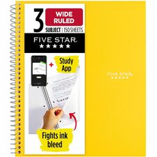 Five Star Three-subject Notebook