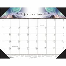House of Doolittle Recycled Illustrated Desk Pad Calendar