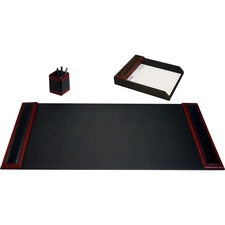 Dacasso Rosewood & Leather Desk Set