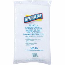 Genuine Joe Plastic Round Tablecovers