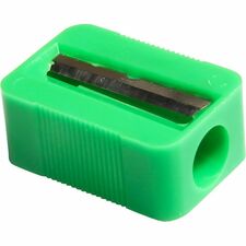 Baumgartens Slanted Face Pencil Sharpener Single Hole ASSORTED Colors (MR3380)