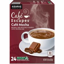 Café Escapes® K-Cup, Pod Café Mocha Keurig Single-Serve K-Cup Pods, 24 Count