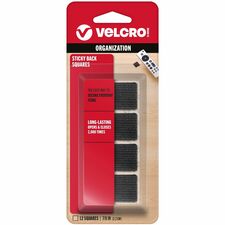VELCRO® Sticky Back 7/8in Squares Black 12 Ct