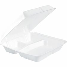Dart 9-1/2" Triple-Compartment Foam Containers