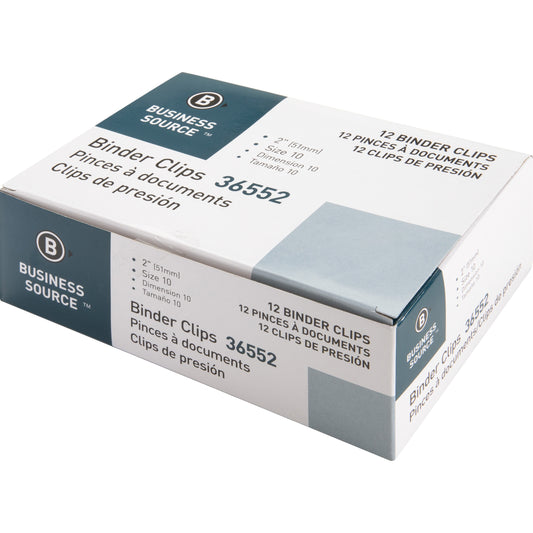 Business Source Fold-back Binder Clips - Large