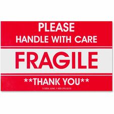 Tatco Fragile/Handle With Care Shipping Label