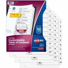 Avery® Ready Index Classic Tab Binder Dividers