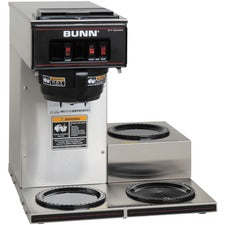 BUNN 12-Cup Low-Profile Pourover Coffee Brewer with 3 Warmers