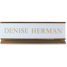 Xstamper Pedestal Aluminum Desk Sign