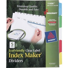 SKILCRAFT® Index Maker Dividers