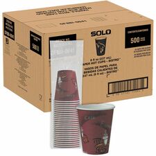 Solo 8 oz Bistro Design Hot Cups