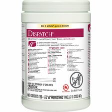 Dispatch Hospital Cleaner Disinfectant Towels with Bleach