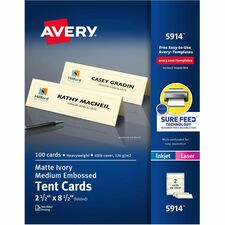 Avery® Sure Feed Embossed Tent Cards