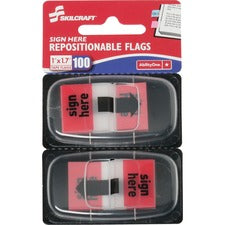 SKILCRAFT® Sign Here Self-Stick Flags