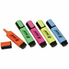 SKILCRAFT® Neon Flat Highlighters