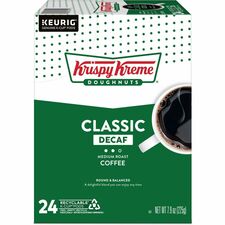 Krispy Kreme K-Cup, Pod Classic Decaf Coffee, Keurig Single Serve K-Cup Pods, 24 Count