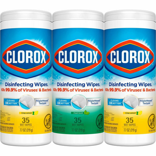 Clorox Disinfecting Cleaning Wipes Value Pack - 35/Tub - 15 / Carton