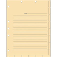 Tabbies 7-hole Manila Chart Divider Sheets