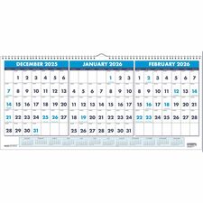 House of Doolittle 3-month Horizontal Wall Calendar