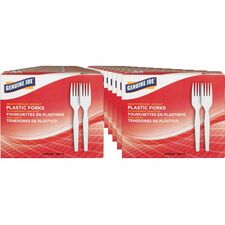 Genuine Joe Heavyweight White Plastic Forks