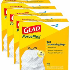Glad ForceFlex Tall Kitchen Drawstring Trash Bags